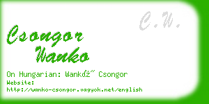 csongor wanko business card